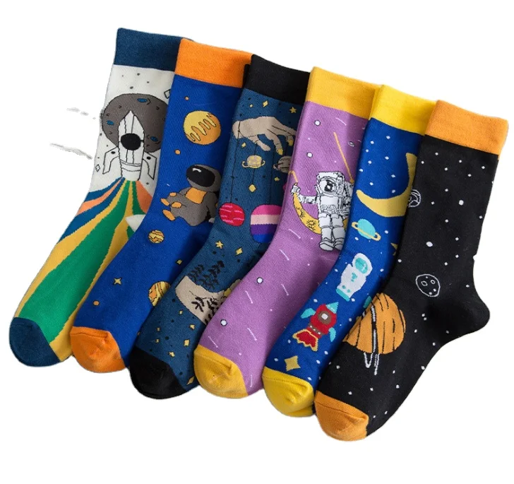 

Planet Novelty Funny New Design Cotton Woman Socks 6462, As picture shows