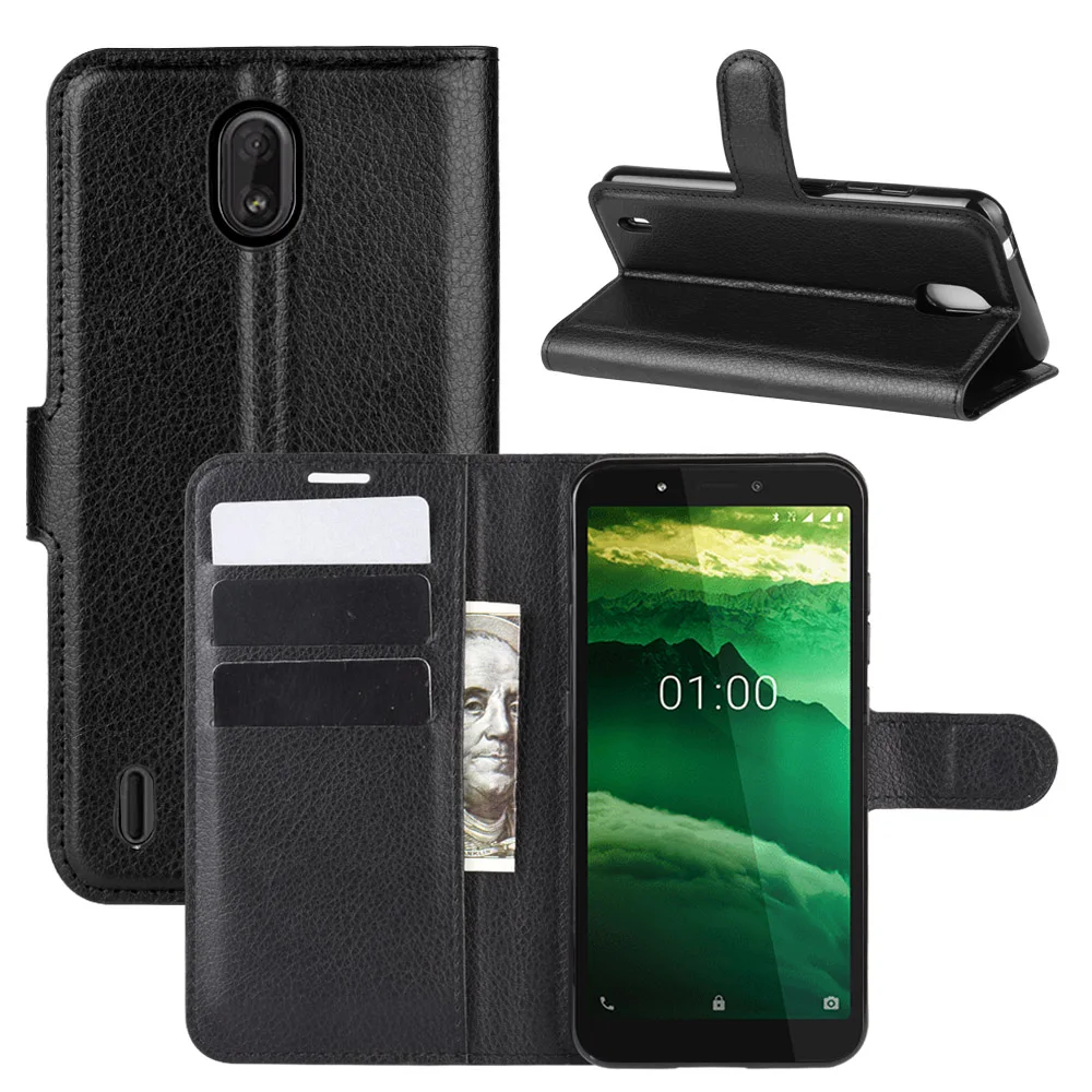 

For Nokia C1 Case Mobile Back Cover for Nokia C1 Leather Phone Cover Mobile Leather Phone Case Flip Mobile Cover Wallet Case Bag, 9 colors same as the picture