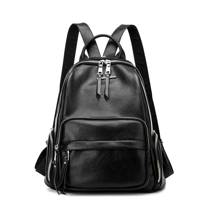 

Genuine Leather Backpack Women Elegant Ladies Travel Outdoor Shoulder Bag