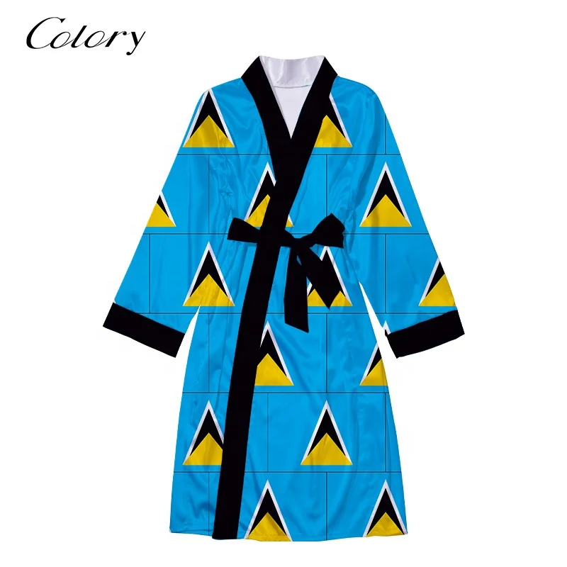 

Colory St.Lucia Sexy Woman Shower Sleeping Silk Robes Women, Customized color