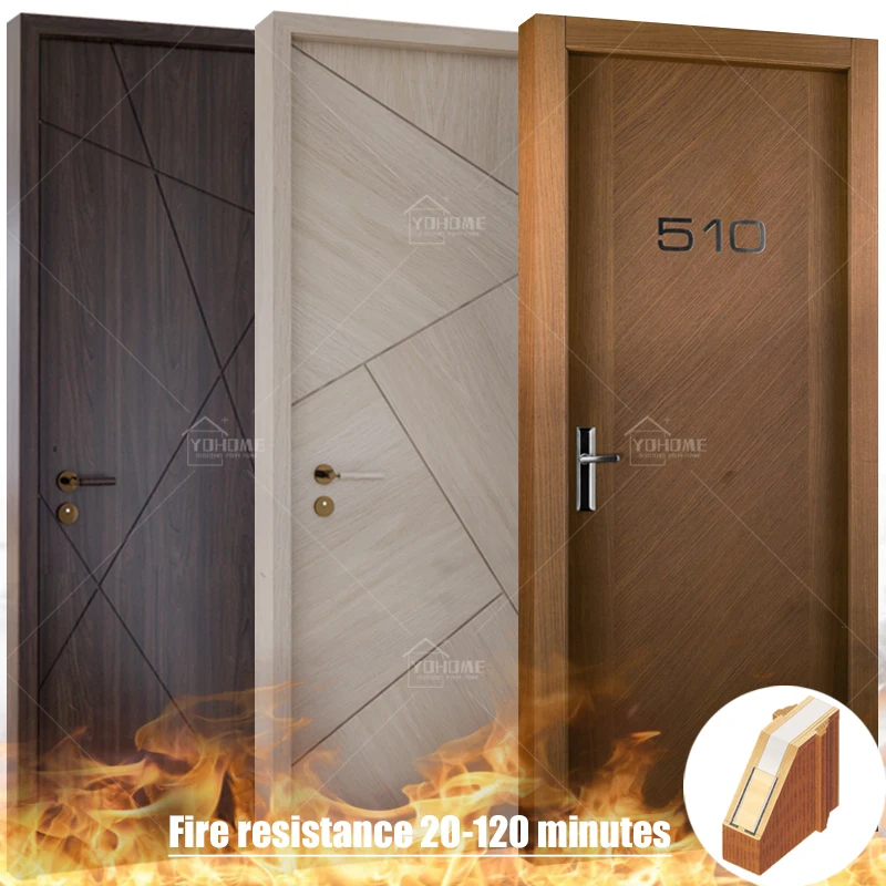 

Italian luxury design internal door waterproof sound insulation apartment hotel door mahogany hotel interior doors