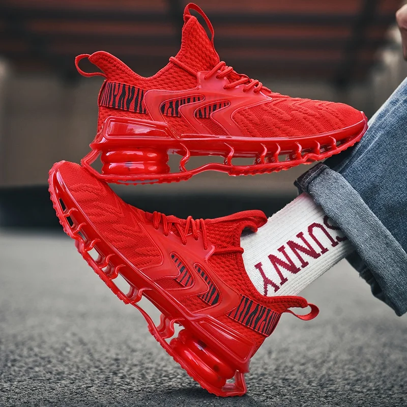 

Men Shoes 2021 Blade Running Shoes Breathable Sneakers High Quality Training Jogging Men Shoes Footwear Sports Men Sneakers, Black,white,red