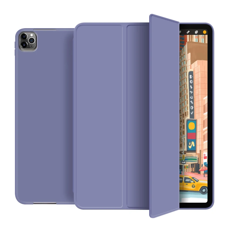 

Soft Silicone Rear Shell TPU case with pencil holder for new ipad 2020 pro 11