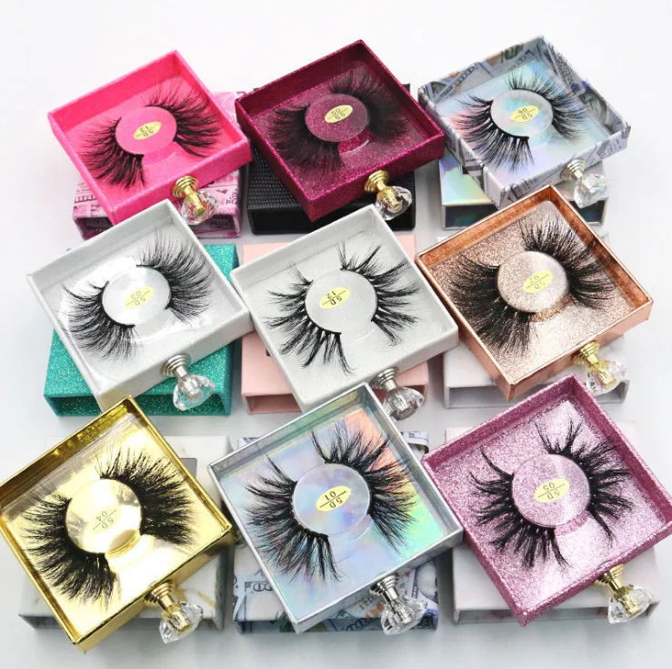 

Wholesale natural fluffy real curly wispy serbian private 3d 15mm 25mm star packaging mink eyelashes, Black
