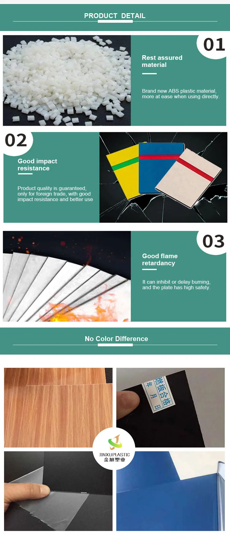 High Efficiency 0.8mm-8mm Laser Engraving Abs Plastic Sheet For Thermoforming