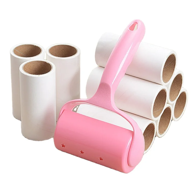 

A2586 Household Roller Torn Type Dedusting Brush Cloth Cleaning Sticky Hair Dusting Cloth Lint Rollers & Brushes, Pink