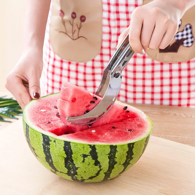 

High Quality Stainless Steel Watermelon Slicer Cutter Knife Kitchen Accessories Gadgets Fruit Dicer Divider Vegetable Tools