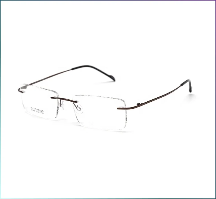 

Specs chasma Ready stock Designer brand eyewear frame, rimless men optical frames wholesale chashma, C50/gold,c210/brown,c06/silver,c156/gun,c1/black