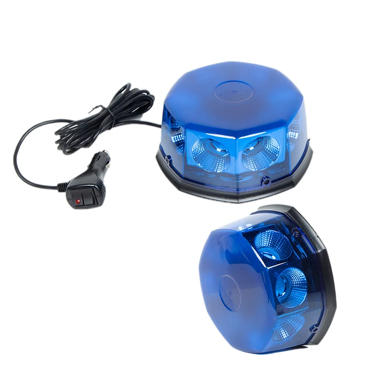 40W High brightness 12V-24v Blue LED flashing magnetic strobe beacon lights for tuck