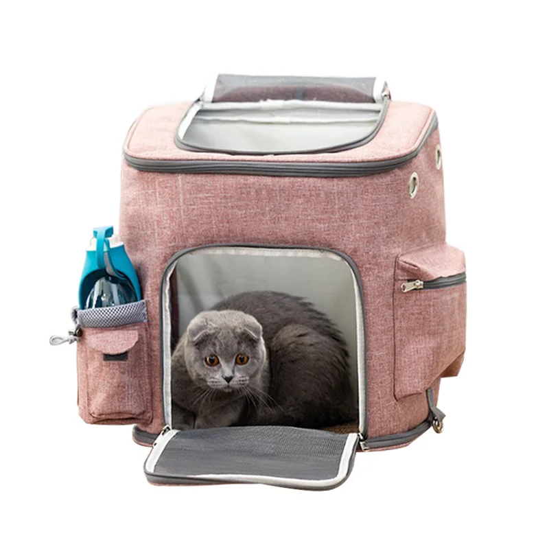 

Safety Features and Cushion Back Support travel foldable hiking Pet dog Carrier Backpack for Large/medium/Small Cats and Dogs