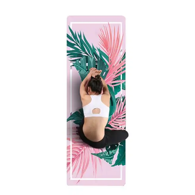 

Eco Friendly Custom Printed Anti-slip Material TPE Suede Yoga Mat, Customized