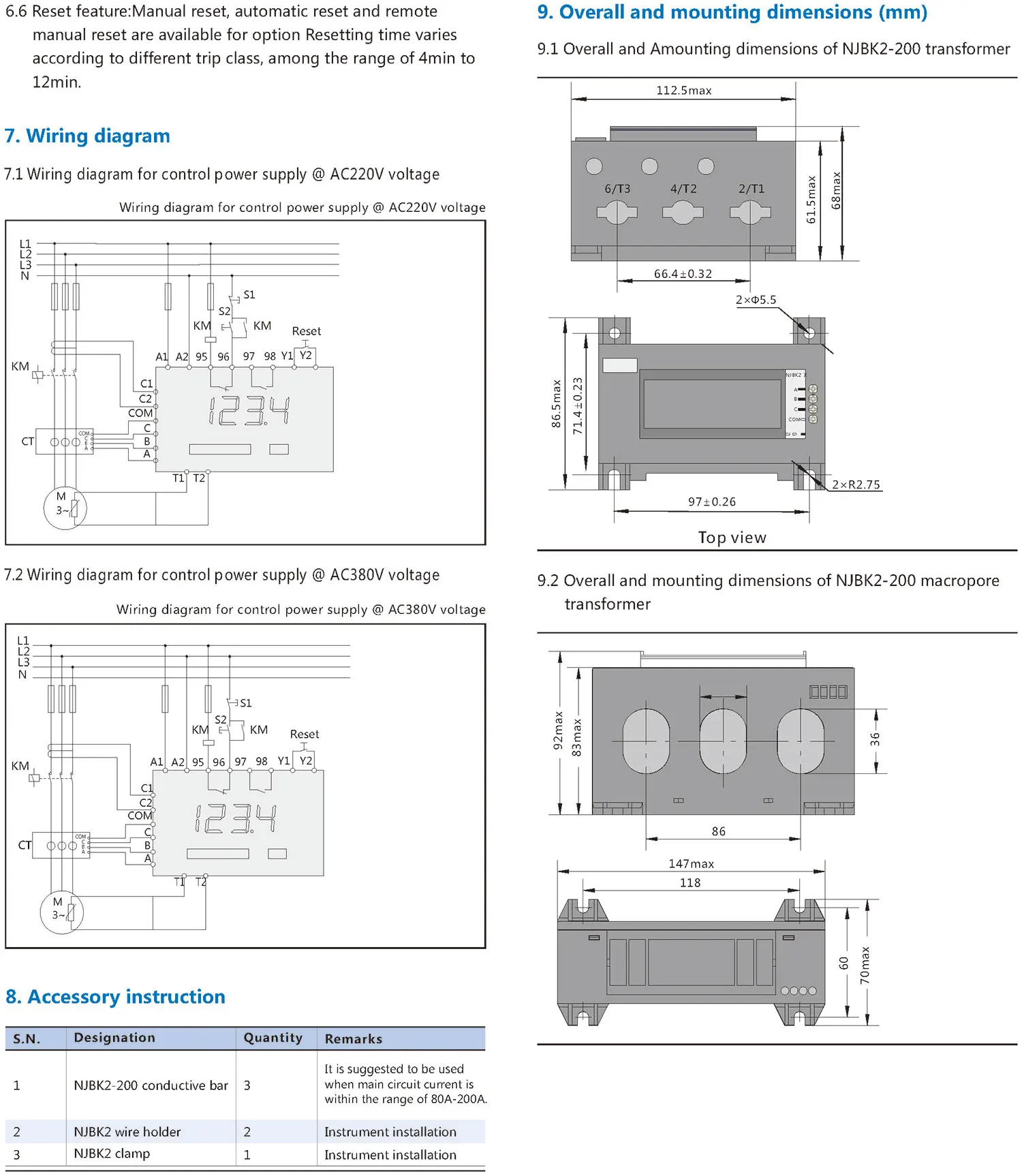 Chint original NJBK2 NJBK2-200 NJBK2-400 NJBK2-800 Overload Locked rotor Phase failure Unbalance Earthing Motor Protection Relay