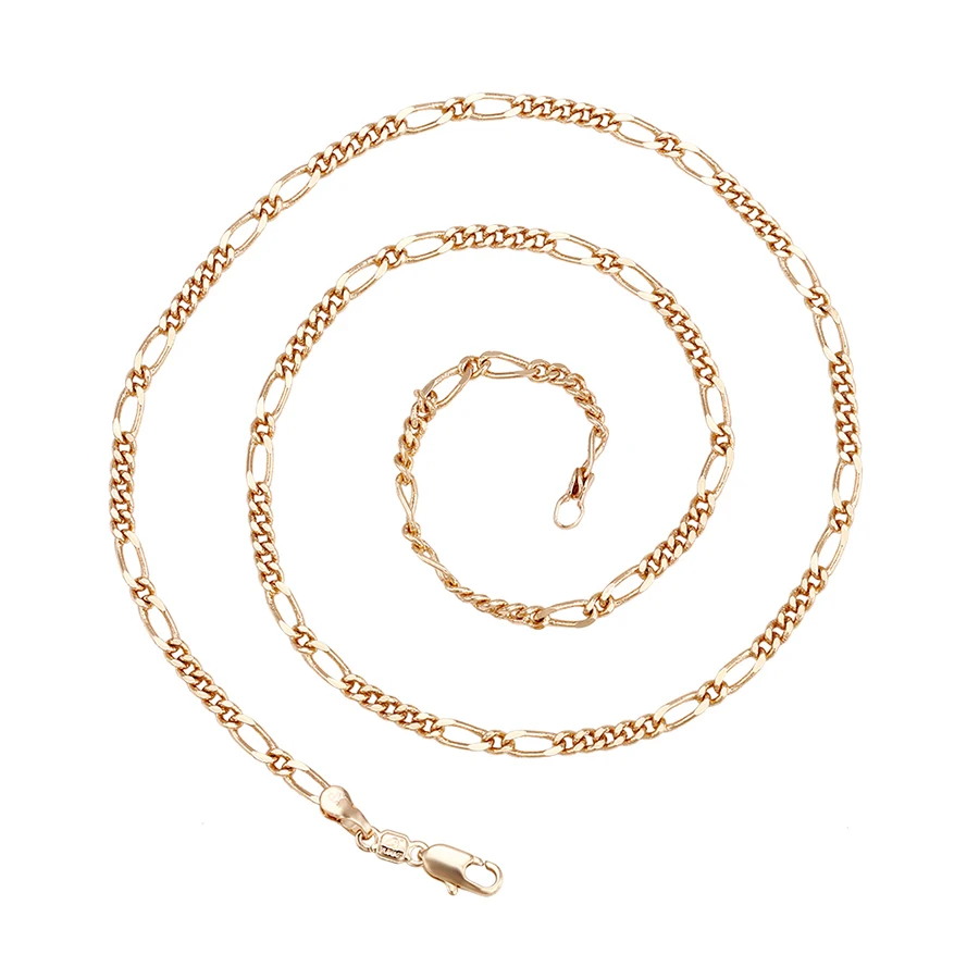 

43555 Cheap custom design simple style fashion jewelry gold plated copper chain