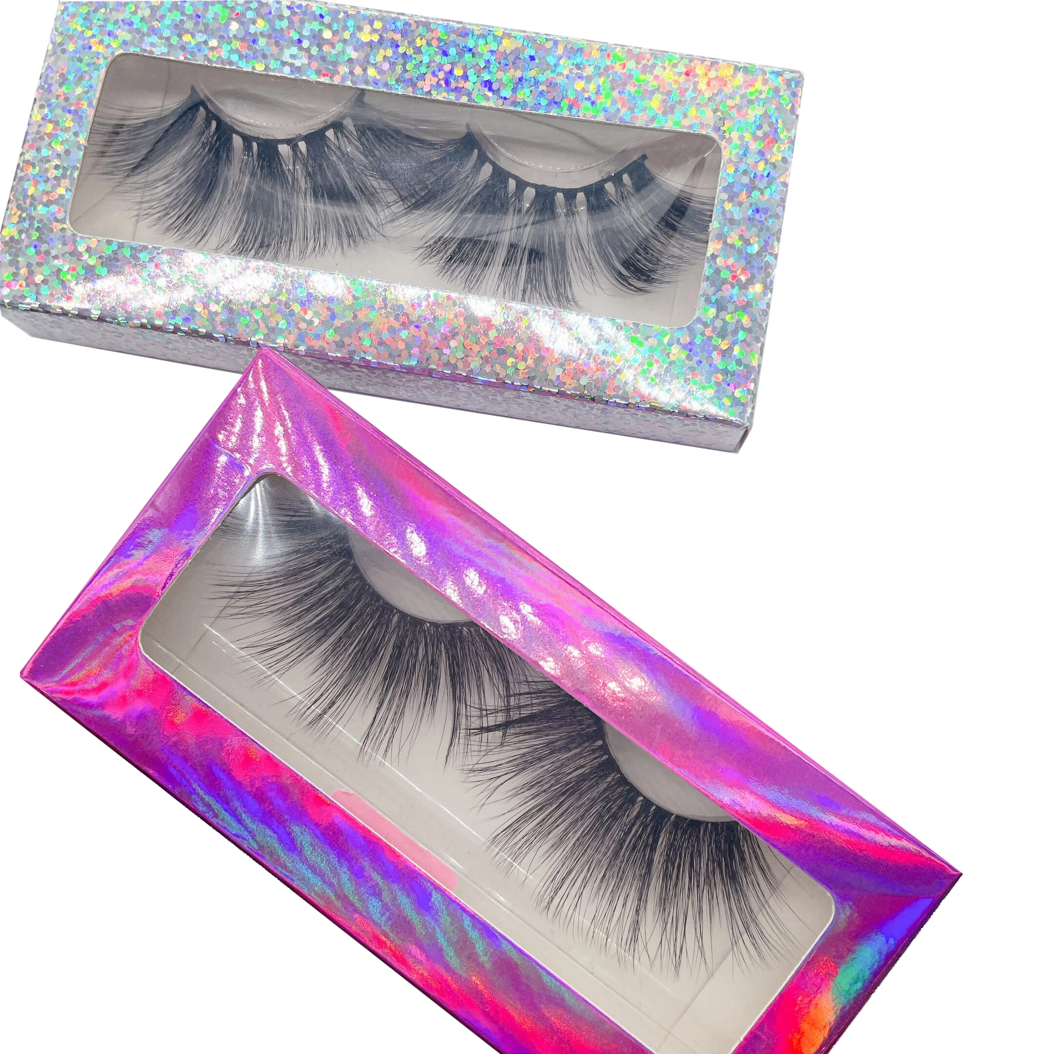 

2021 new arrivals wholesale private label full strip lashes 3d 4d 5d 6d 8d 25mm eyelashes vendor, Black