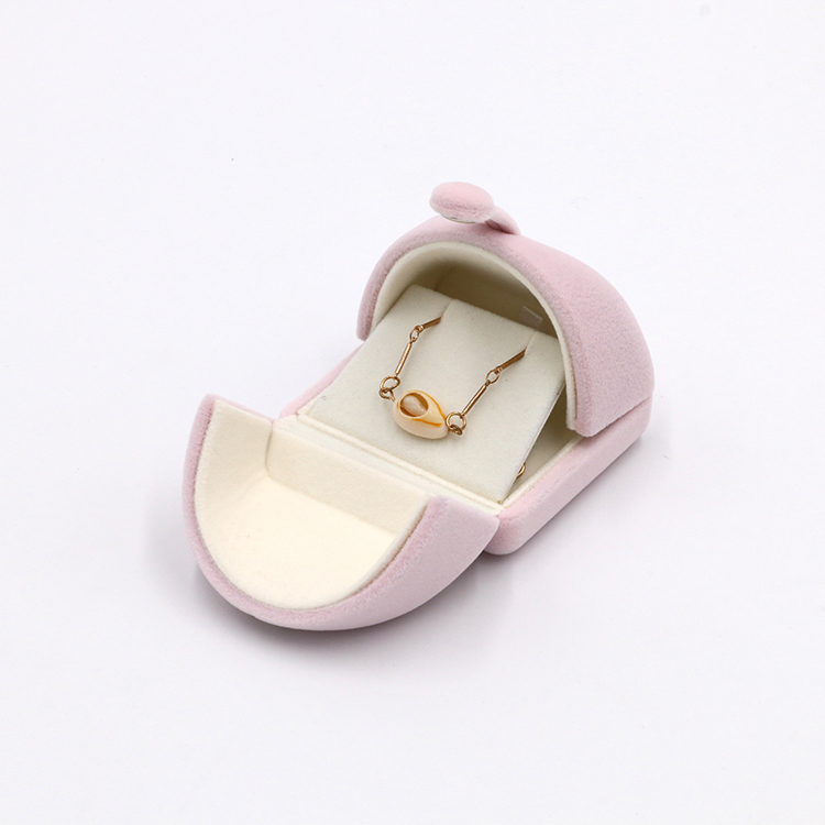 

Custom Romantic Sweet Luxury Small Velvet Engagement Necklace Ring Box Jewelry Box, Dark blue,pink,brown,grey,blue and red