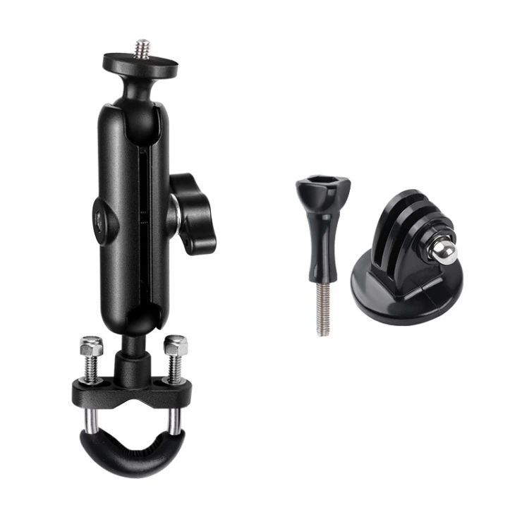 

DS 9cm Connecting Rod 20mm Ball Head Motorcycle Handlebar Fixed Mount Holder with Tripod Adapter for Go Pro And Other Cameras