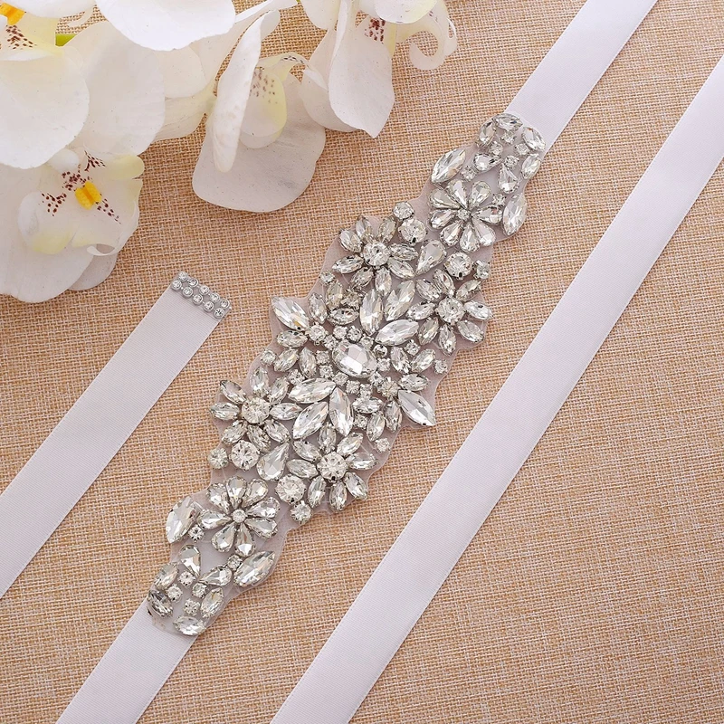 

Handmade gorgeous creative decoration wedding wedding dress applique trimming rhinestone belt decoration