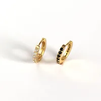 

Fashion14k Gold filled Dainty Cz Huggie Hoop Earrings 925 Sterlings Silver Tiny Hoop Earings