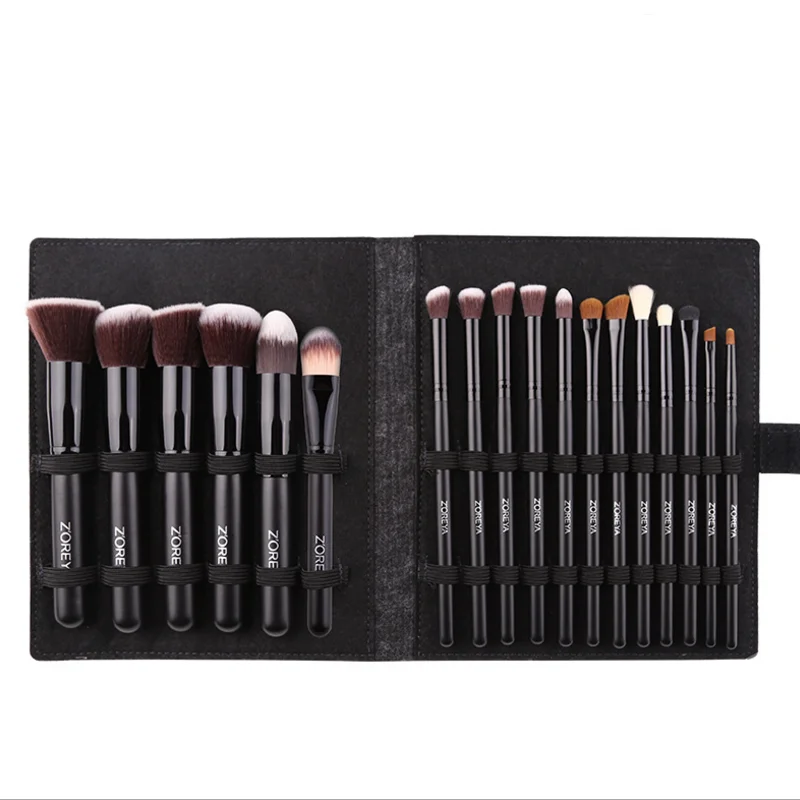 

Premium synthetic hair Make up Brush Set Professional Private Label cosmetic makeup brush for la girl, Black