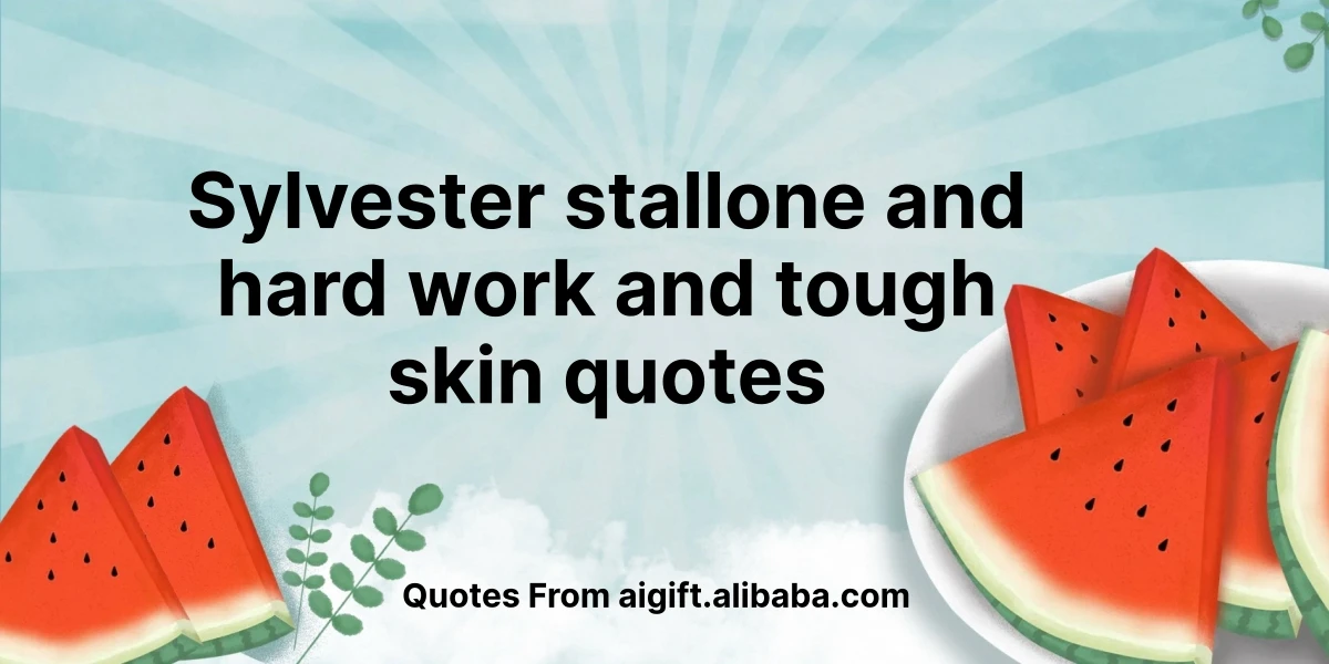 sylvester stallone and hard work and tough skin quotes