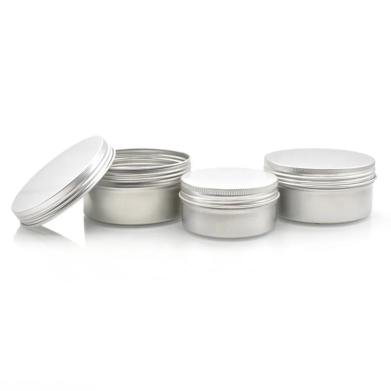 
free sample 1oz 2oz 50g 60g 120g 150g 180g 250g aluminum jars for cosmetic hand cream lip balm tea packing in stock 