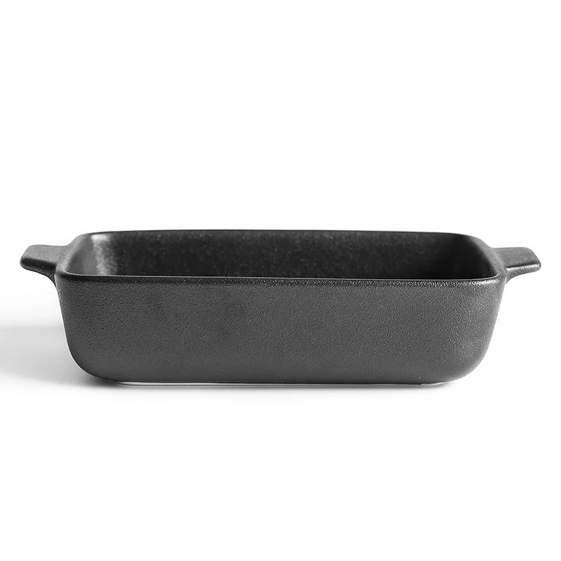 

Frequently used in hotels and restaurants household ceramic baking dishes Suitable for oven and microwave, Black