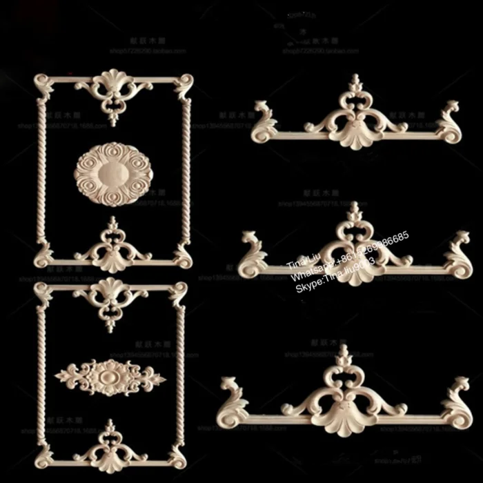 china supplier antique wood carving onlays