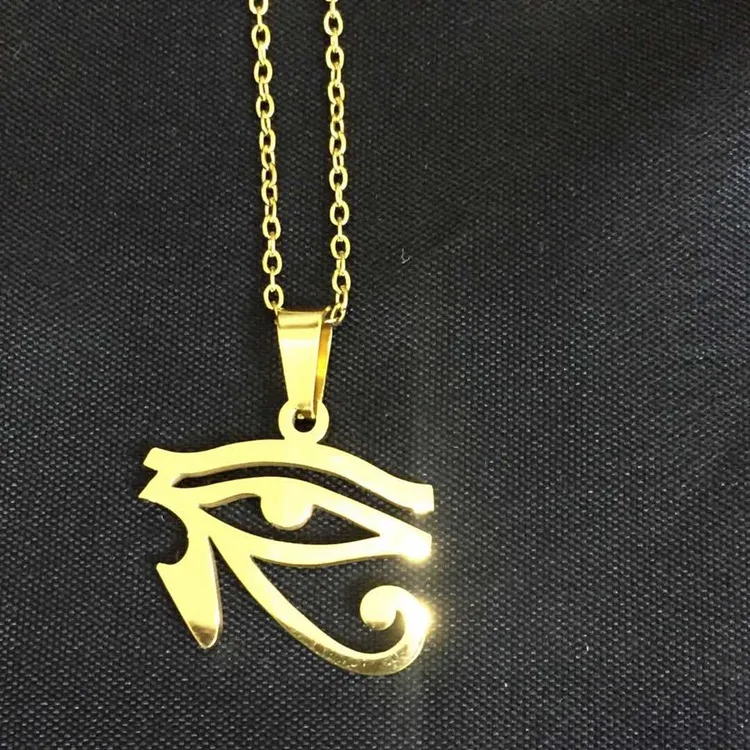 

Jialin jewelry ins fashion stainless steel gold plating ancient egypt necklace eye necklace design