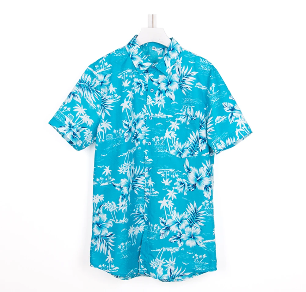 

Factory Custom Soft Raylan Hawaiian Shirt Cotton Allover Palm Tree Print Men Beach Hawaiian Shirts, Custom and offer swatch
