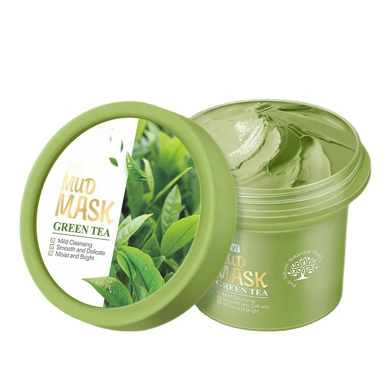 

2021 Popular hot style Green Tea Mask Mud 100g Moisturizing hydrating, fine pore cleaning mud film