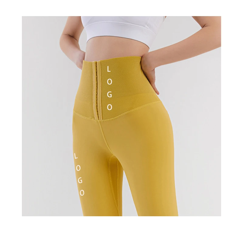 

Customized service high-waist breasted yoga pants sports fitness plus size nine-point pants fat burning hip shaping leggings