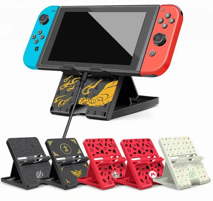 

New Design MonsterHunter Adjustable Foldable Playstand Gaming Bracket for Nintendo Switch / Switch Lite Accessories, White / black/red