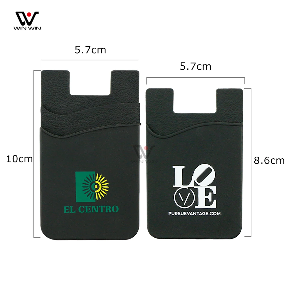 

Online Shipping Cell Phone Credit Card Holder Silicone Pocket Plastic Card Wallet