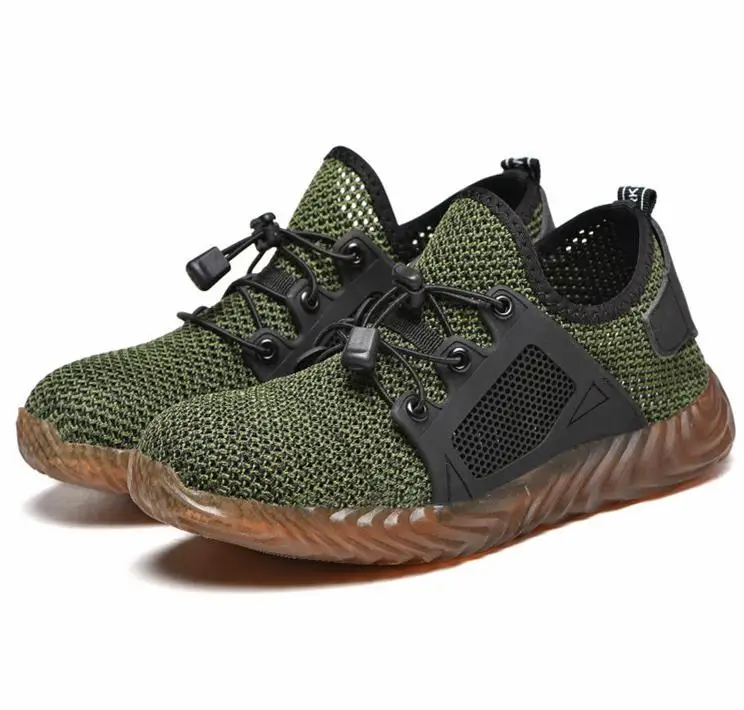 

High Quality Steel Toe Air Safety Shoes Men And Women Puncture-Proof Work Sneakers Breathable Shoes, As the picture
