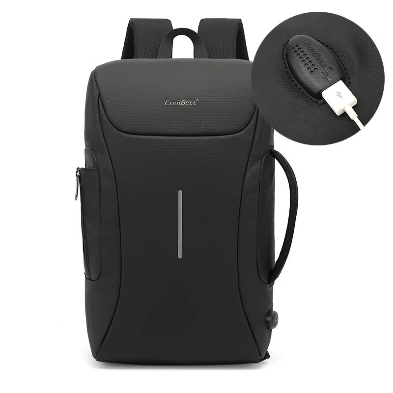 

Factory 2021 New Waterproof Charging 15.6 Inch Laptop School College Travel Backpack Bag for Man