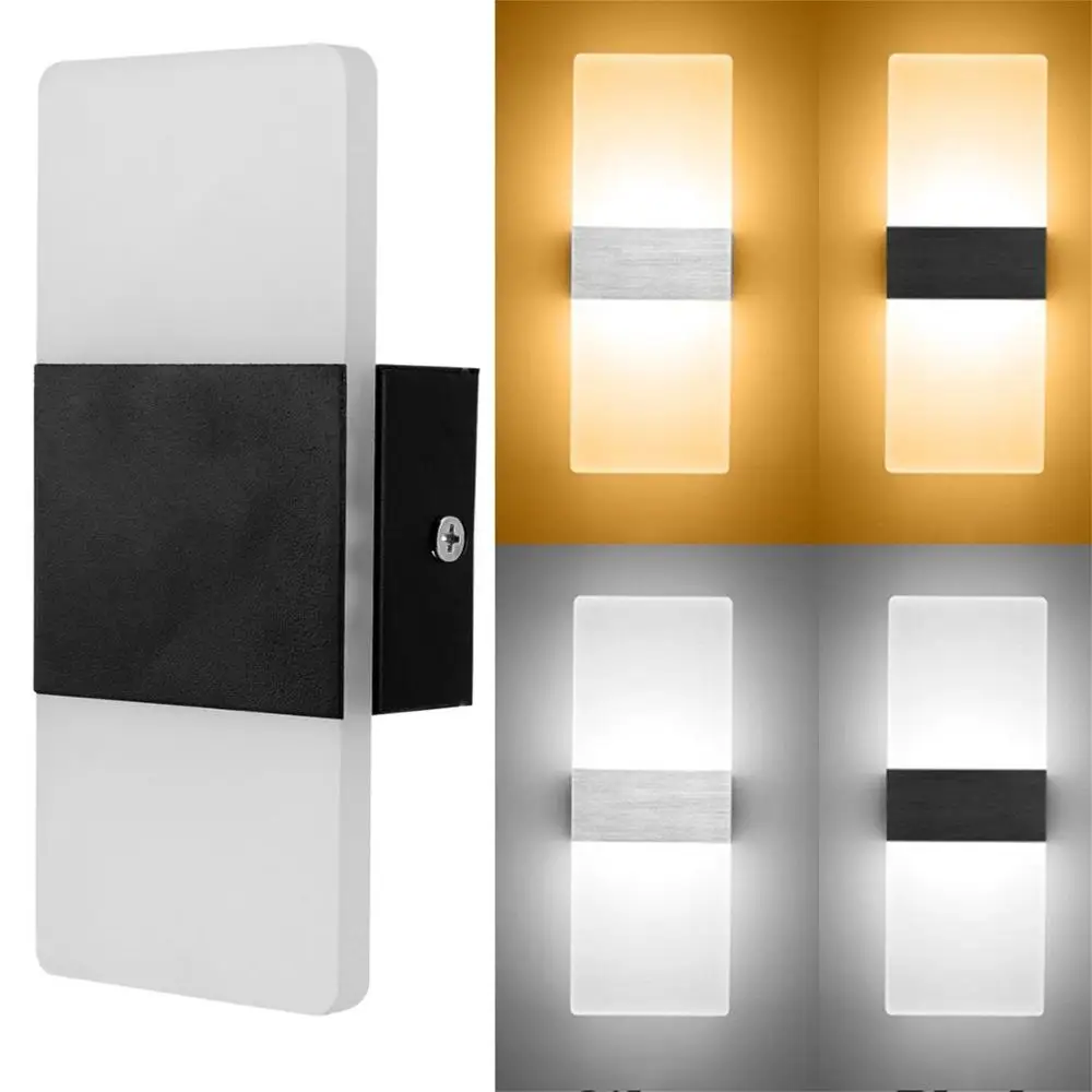 
Modern LED Wall Light Up Down Lighting Cube Sconce Lamp Fixture Mount Indoor Outdoor Home Room Bedroom Hotel Lighting Decoration 