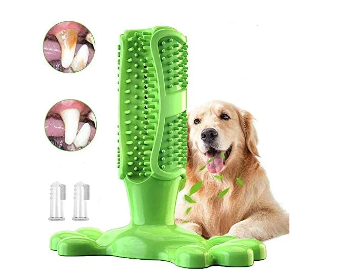 

Natural Rubber Dog Teeth Cleaning Stick Toothbrush Chew Toys For Large & Medium Dogs Pets, 3 color(support custom)
