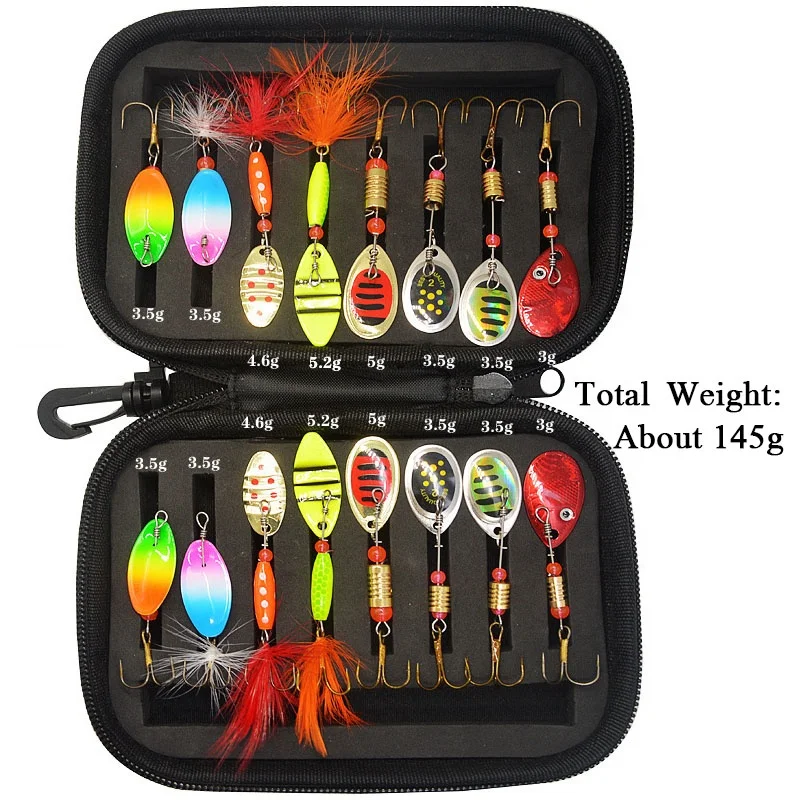 

ToMyo Fish Lure Bag, Metal Fishing Lure Sets,Fishing Spoon Lure, 1 colors