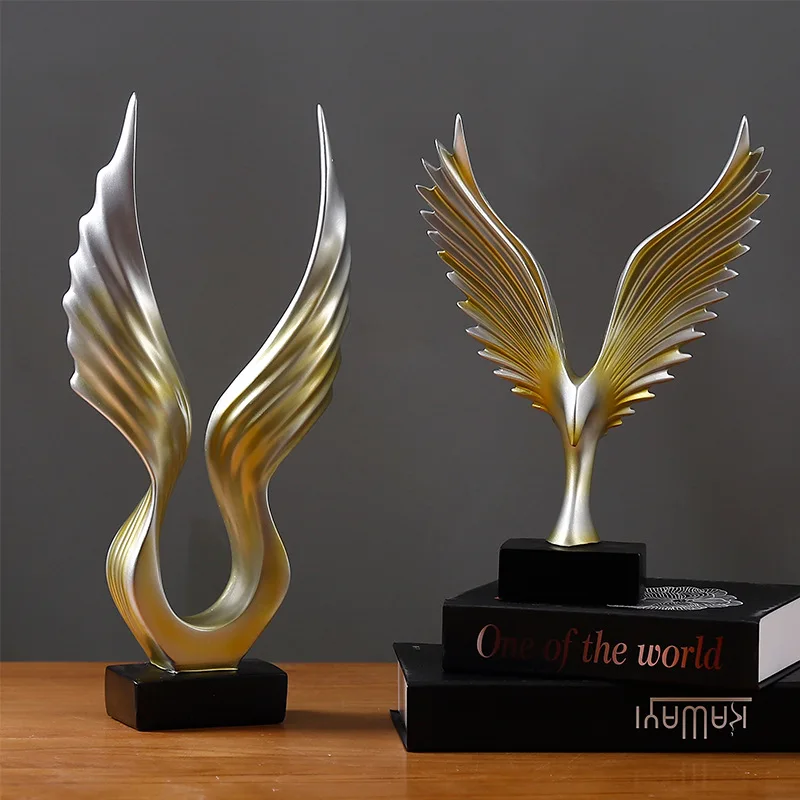 

North European American Style Modern Creative Resin Wings Spreading Animal Ornaments Accessories Home Decoration, Customized color