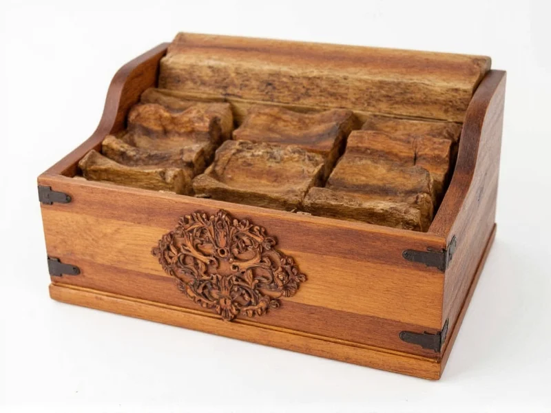 Reclaimed wood jewelry organizer with hand-carved details