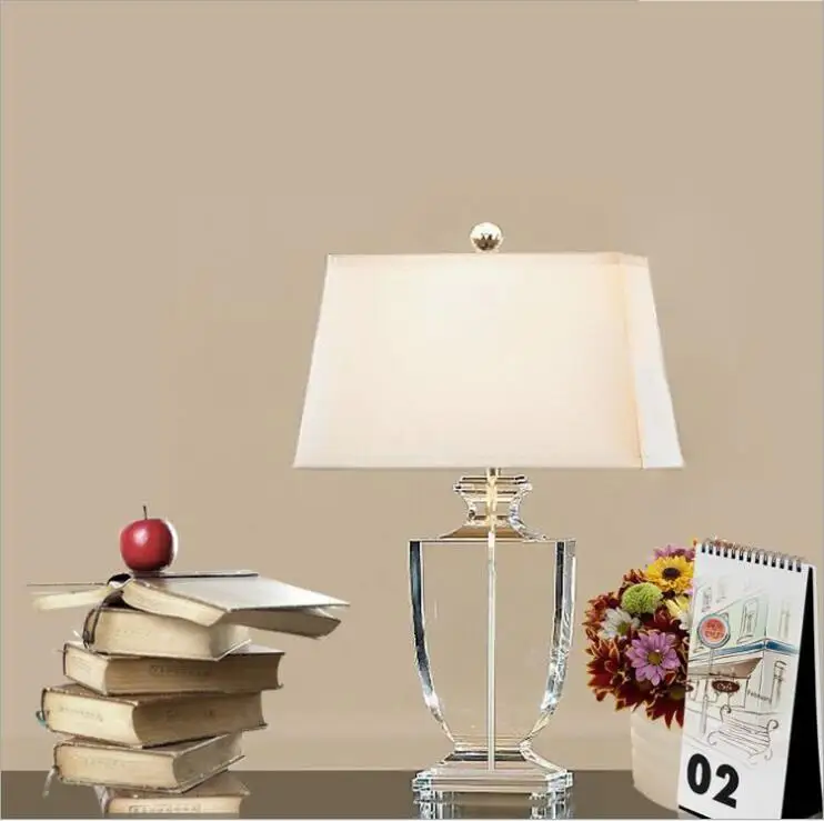 

Bedroom Bedside Lamp Creative Luxury Living Room Lamp Simple Crystal Free Shipping Modern Table Lamps LED Hotel Room White Color