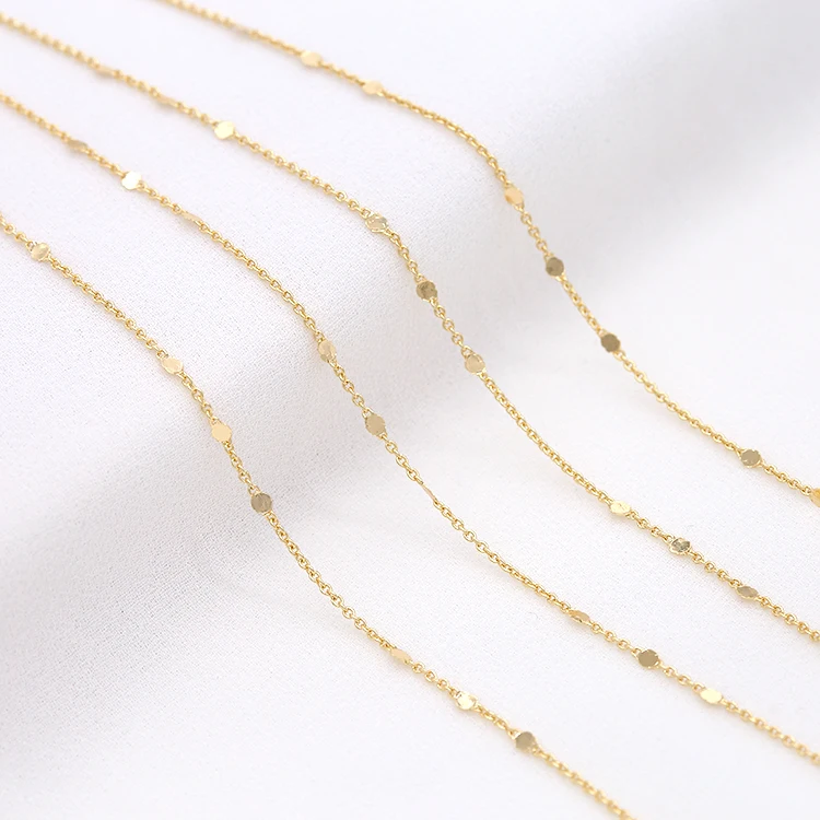 

New Design 14K Gold Plated Chain for Necklace Bracelet Making