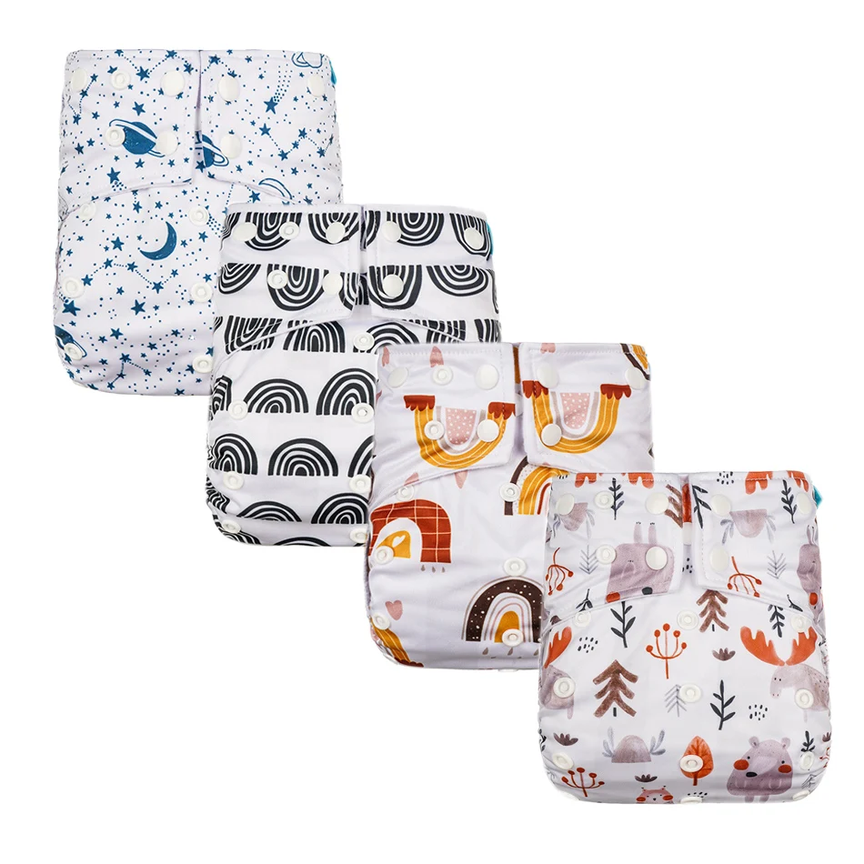 

Cloth Diaper Reusable Washabler Plus size Pocket Cloth Diaper Reusable Diaper Waterproof PUL Baby Nappies Plain Color, Colorful