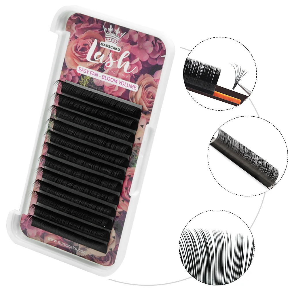 

China wholesale private logo eyelash extension, Black/variety color