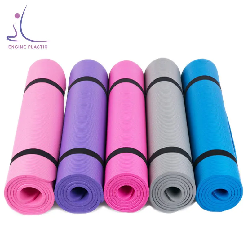 

High Quality Multi Color Thick Lengthened NBR Carrying Yoga Mat, Customized color