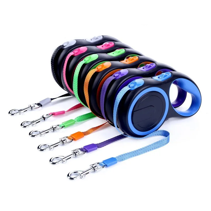 

Durable 3M 5M 8M Pet Dog Leashes For Large Dogs Automatic Extending Traction Rope Retractable Big Dog Pet Walking Leash Leads, Blue, red, green, gray