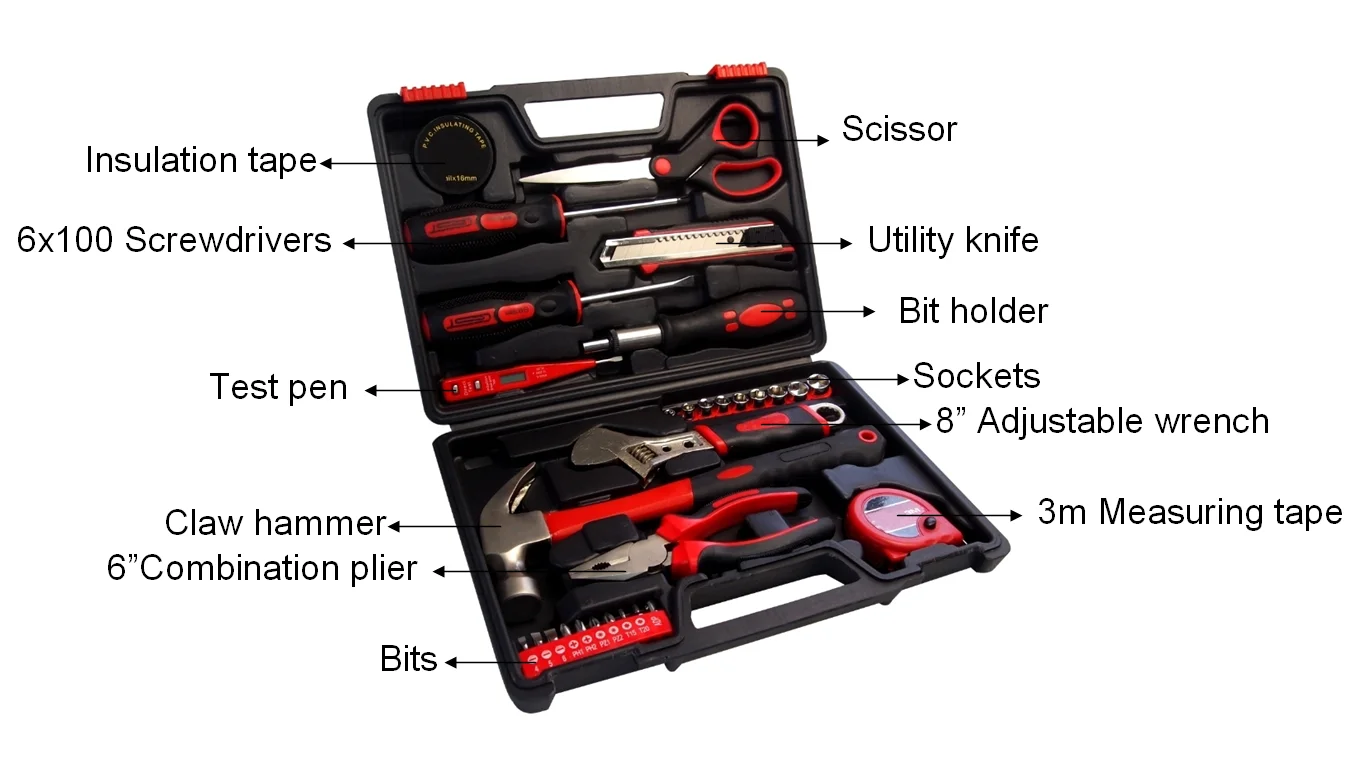 
31pcs home hand portable car repair for promotion tool set tools kit 