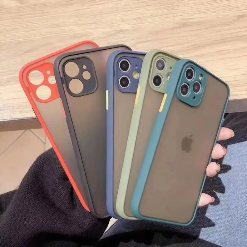 

Hot Sales Matte Shockproof for iPhone 11 Pro max Case with Camera Lens Protection PC Hard Blank Covers for iphone 12, 5 colors