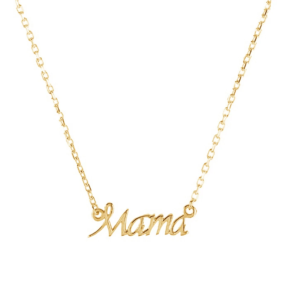

simple necklace jewelry 18k gold vermeil fashion jewelry 925 sterling silver mama necklace