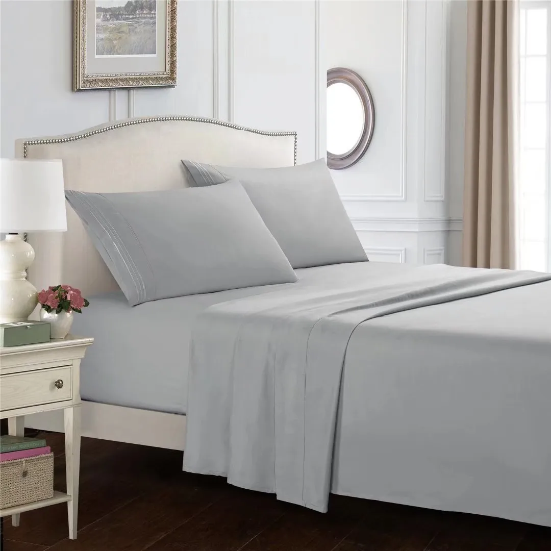 
Soft Like 1800tc egyptian cotton sheet sets Home 4 Piece Microfiber Bed Sheet Set Solid Color Comforter Bedsheet Bedding Set 